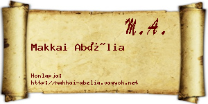 Makkai Abélia névjegykártya